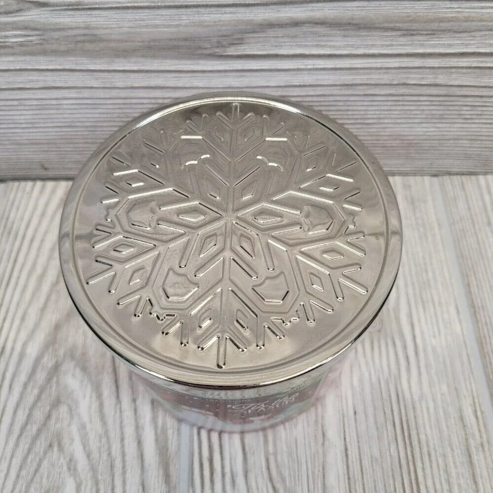 Bath Body Works‎ Tis the Season 3 Wick Candle Red Holiday Snowman 14.5oz